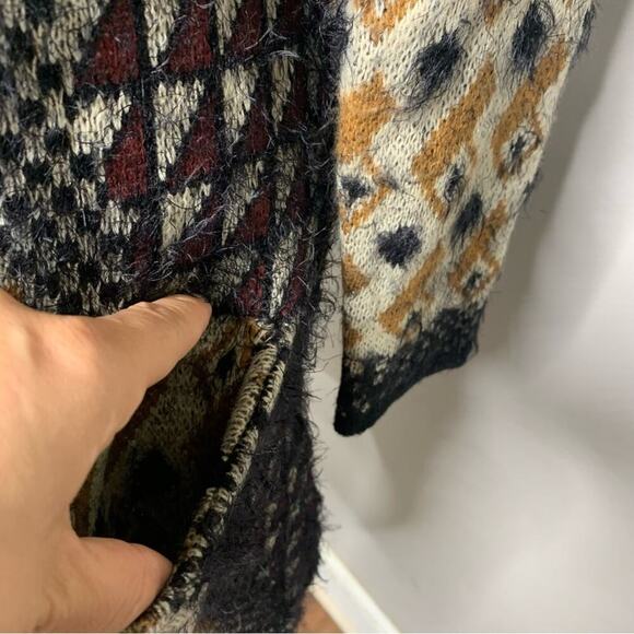 BCBGMAXAZRIA eyelash multicolor open duster chain sweater cardigan size‎ small - Picture 4 of 10